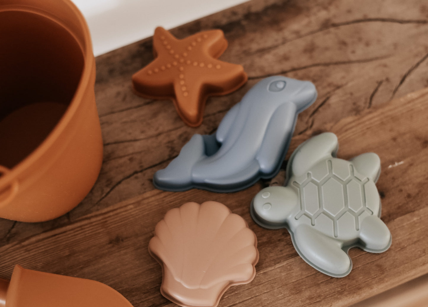 Ensemble de jouets de plage en silicone - Beige avoine - Beige avoine