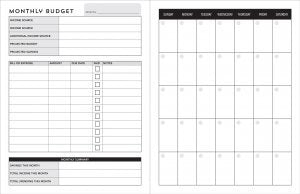 Planificateur de budget hebdomadaire - Beige avoine
