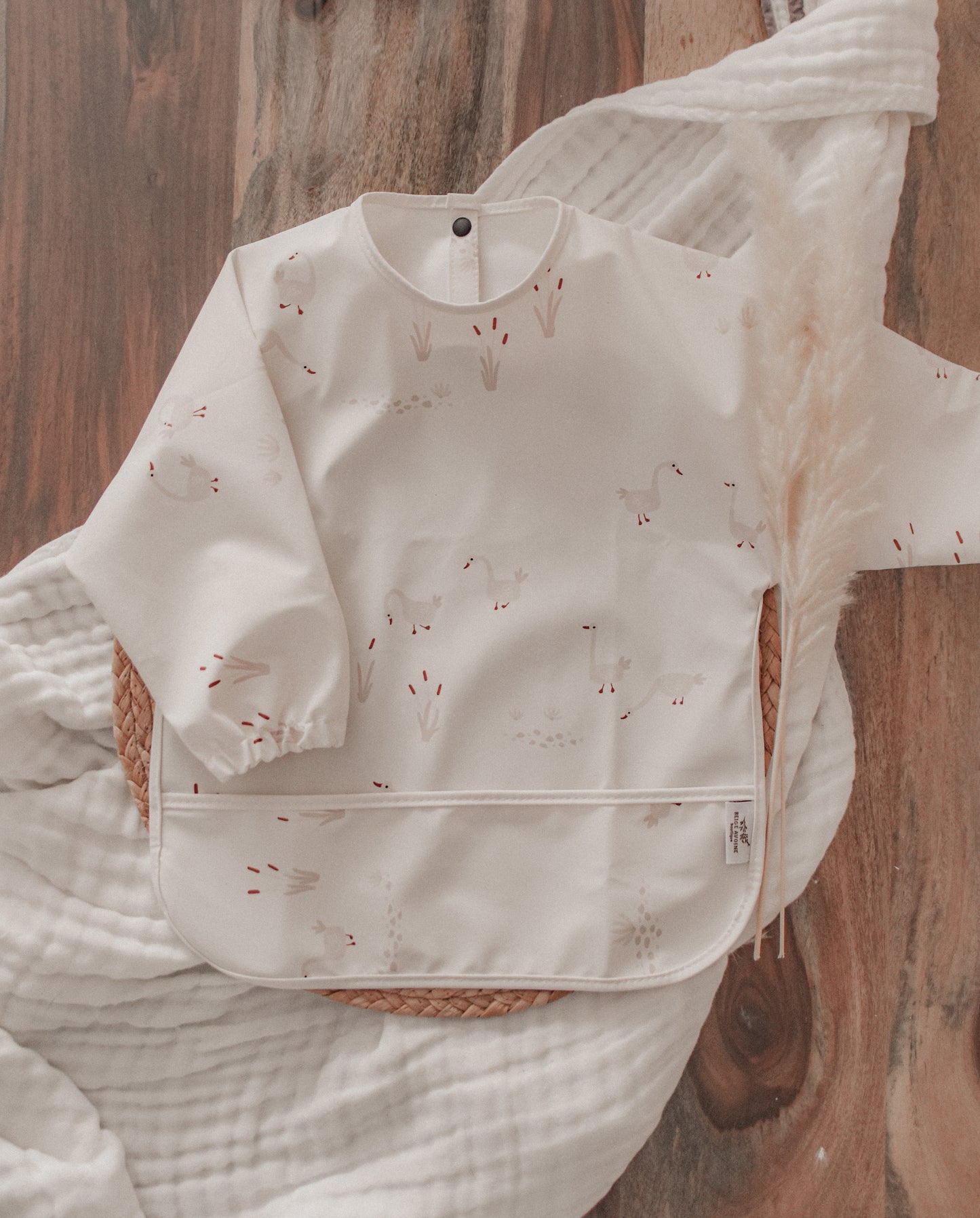 Bavette imperméable à manches longues - Beige avoine - Beige avoine