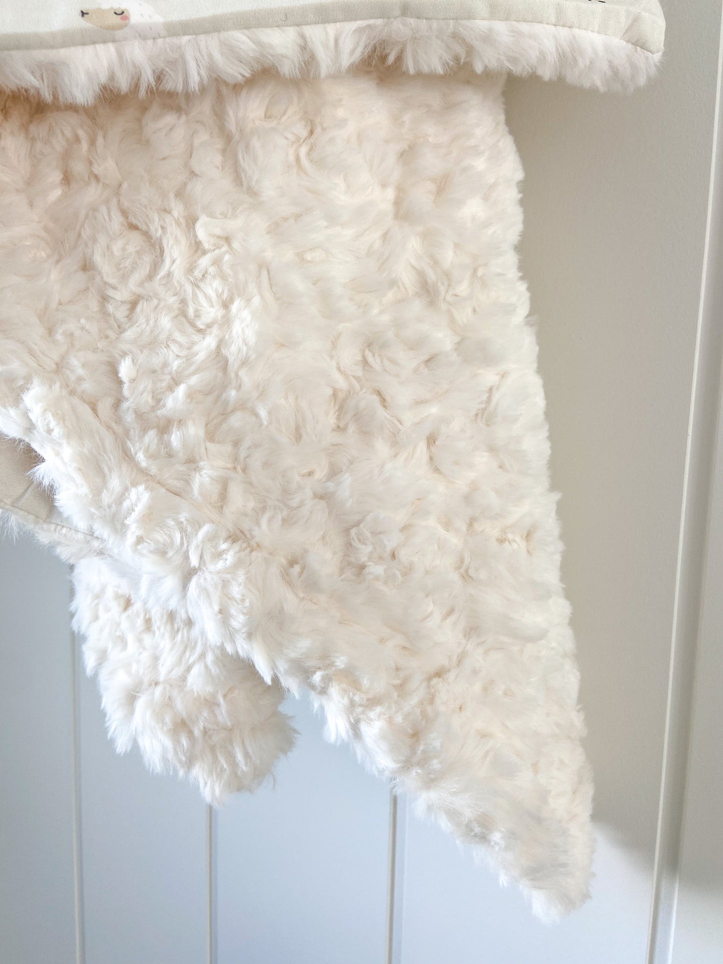 Couverture Lama doublée pour bébé - Beige avoine - Beige avoine