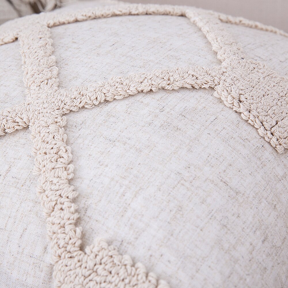Housse de coussin - Motif beige - Beige avoine
