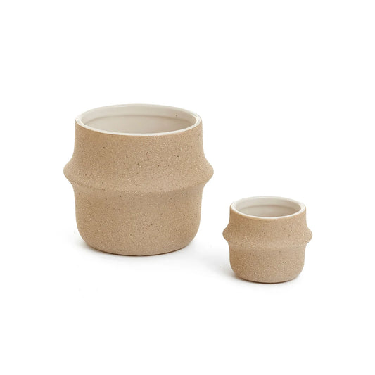 Cache-pot sable - Beige avoine