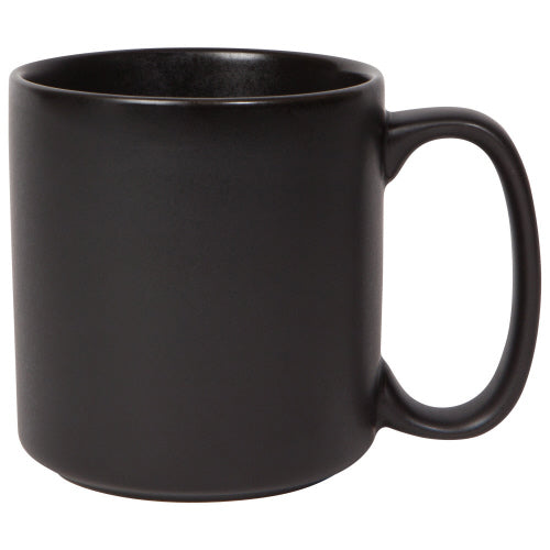 Tasse en grès au fini mat émaillé - Noir - Beige avoine