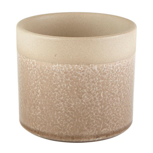 Cache-pot deux tons brun - Beige avoine