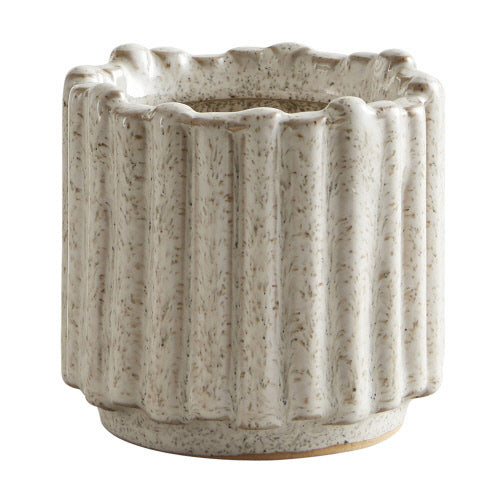 Petit vase / cache-pot grège - Beige avoine