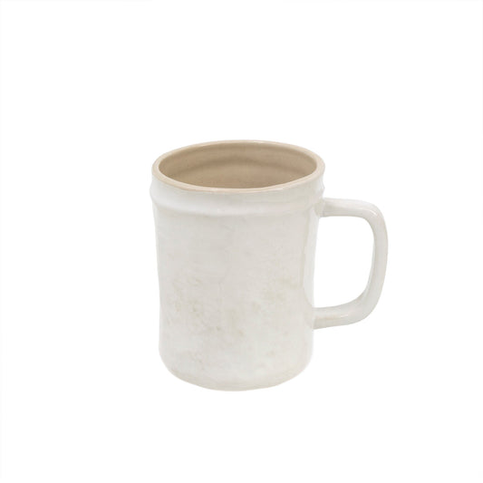 Tasse en grès - blanche - Beige avoine