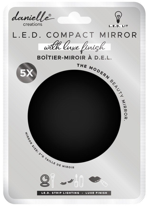 Miroir compact LED - NOIR - Beige avoine