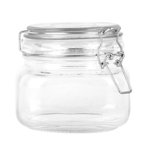 Pot en verre hermétique - 500 ml - Beige avoine