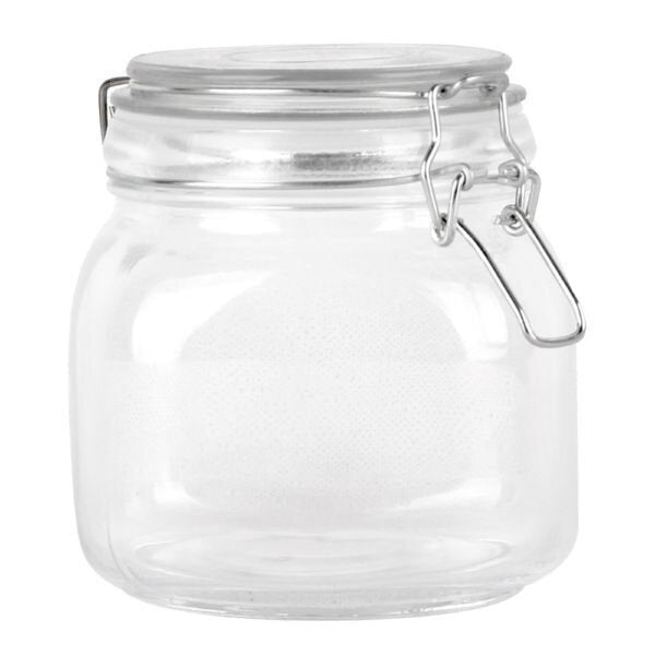 Pot en verre hermétique - 750 ml - Beige avoine