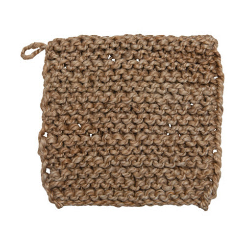 Sous-plat en jute carré - Naturel - Beige avoine